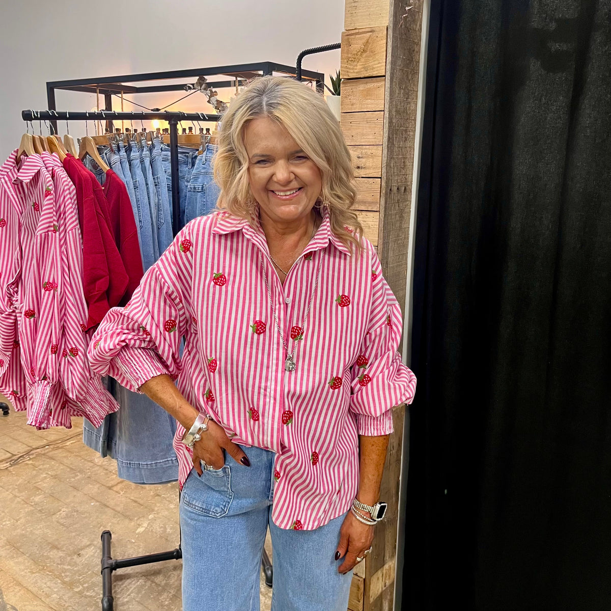 Kiki Blouse - Strawberry