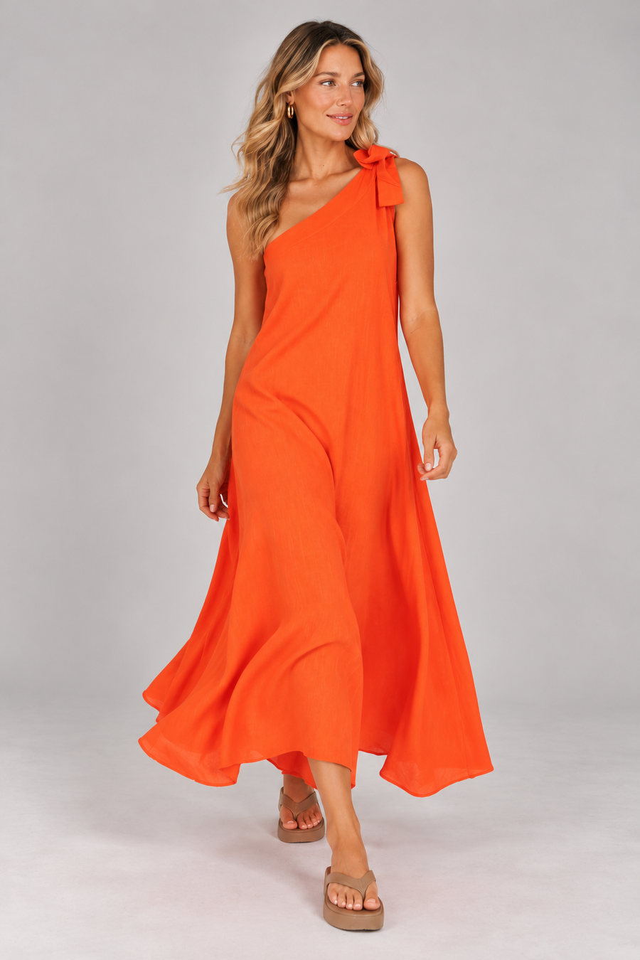 Camilla One Shoulder Maxi - Citrus