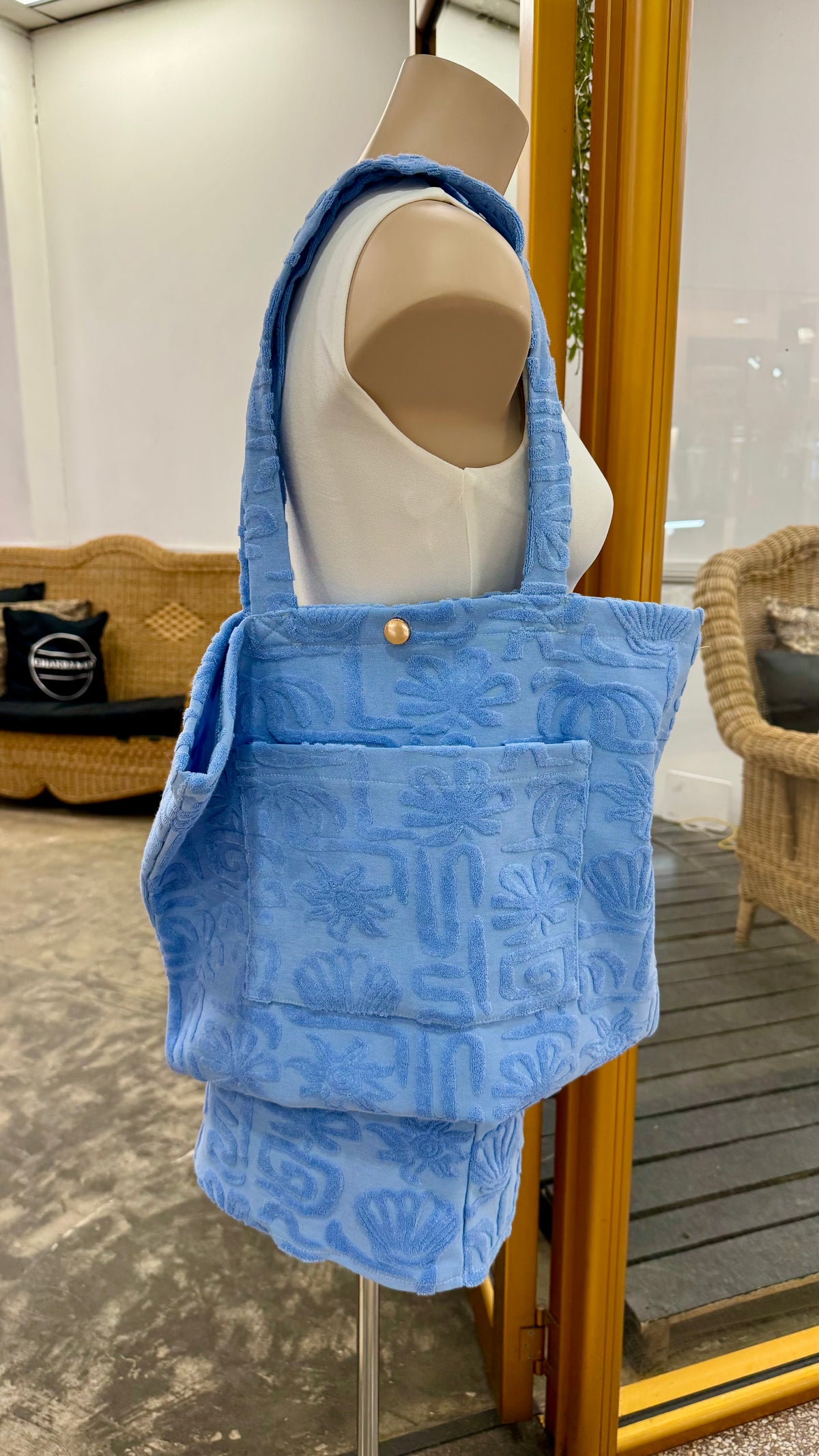 By Frankie Towel Tote Bag - Sky