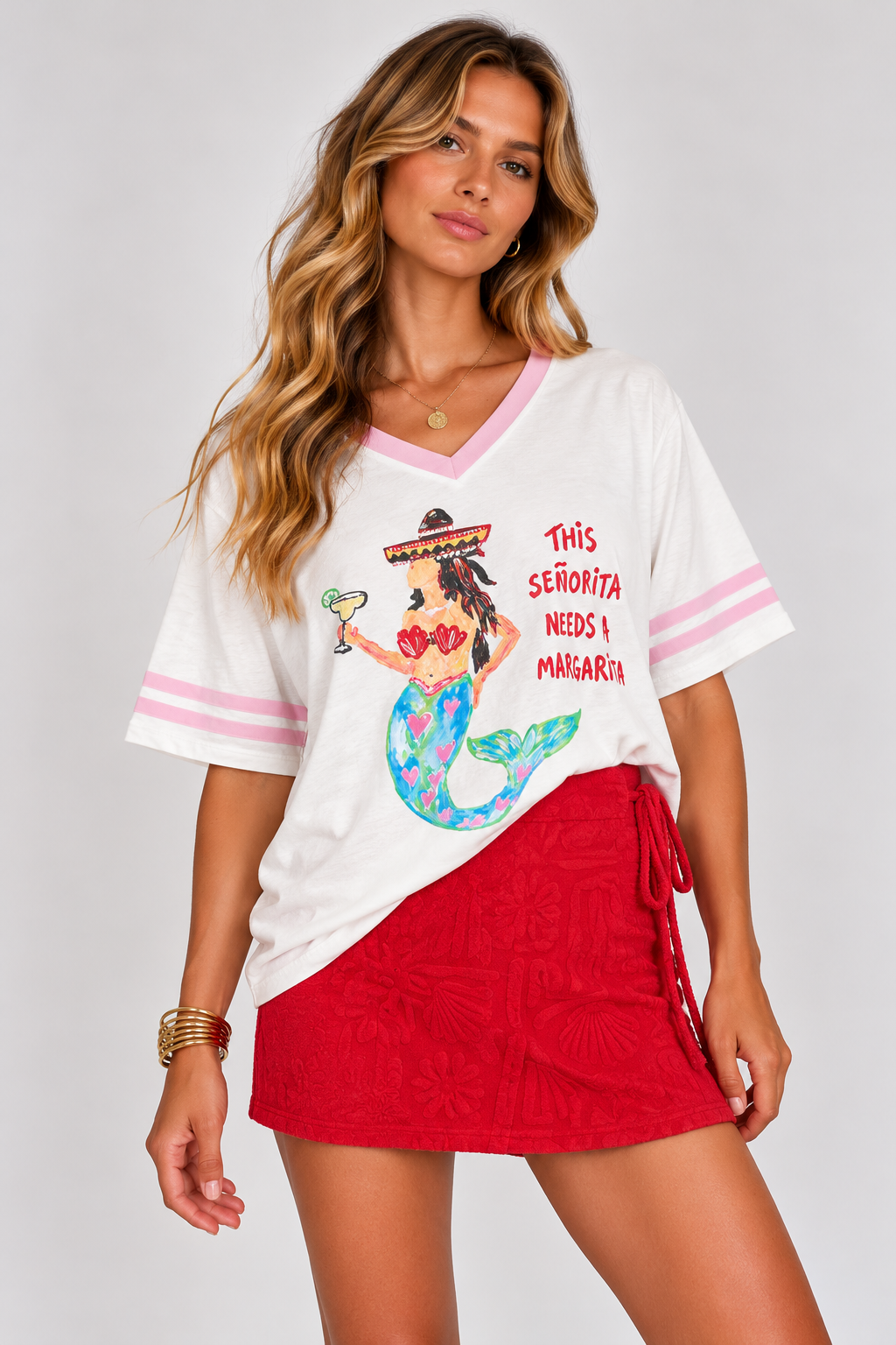 By Frankie Senorita Needs A Margarita Tee - White