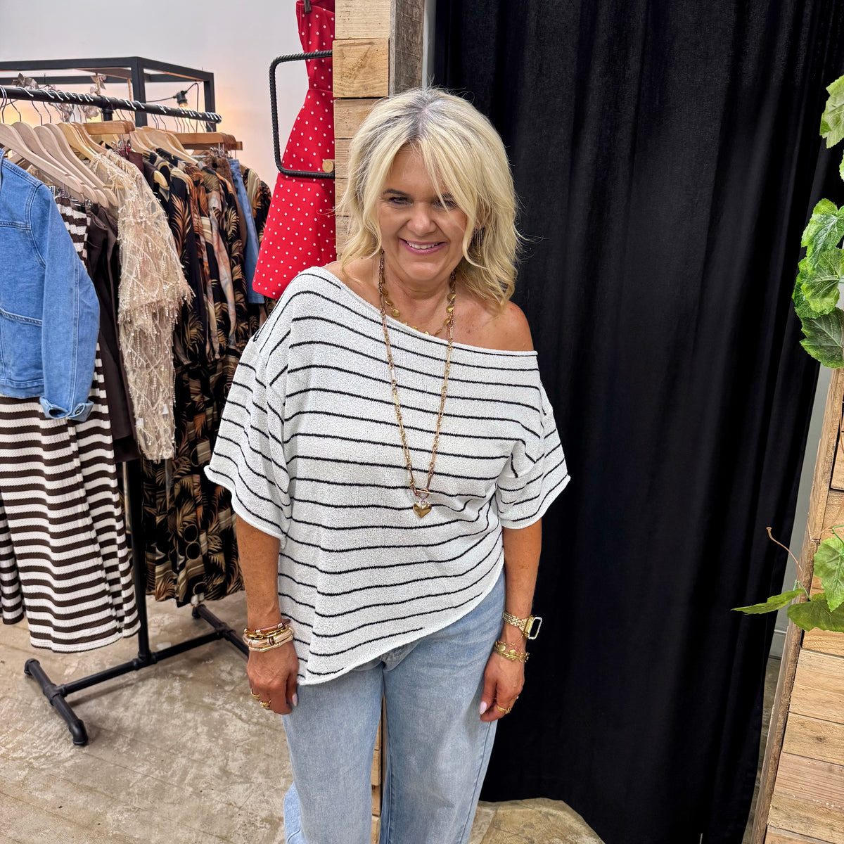 Dallas Knit - B&W Stripe