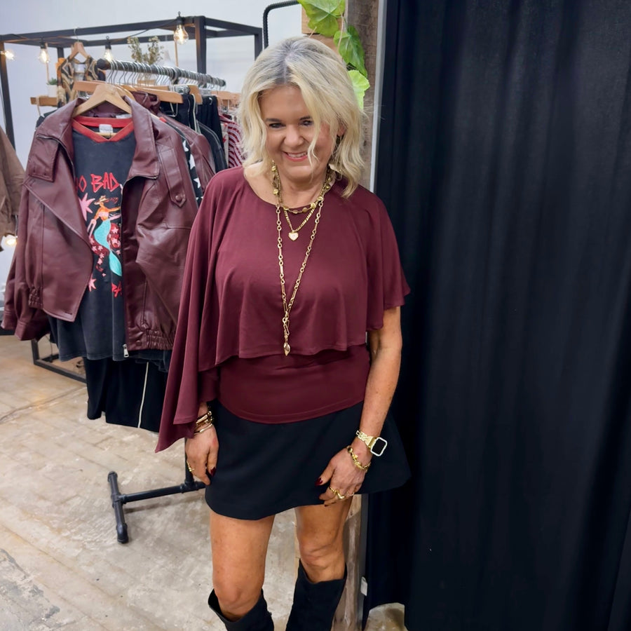 Audrey Cape Top