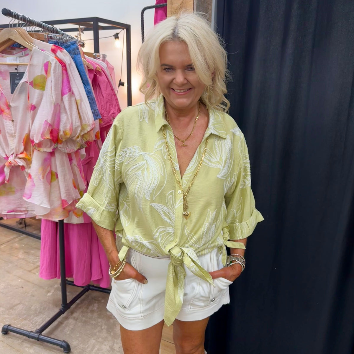 Oatley Blouse - Lime