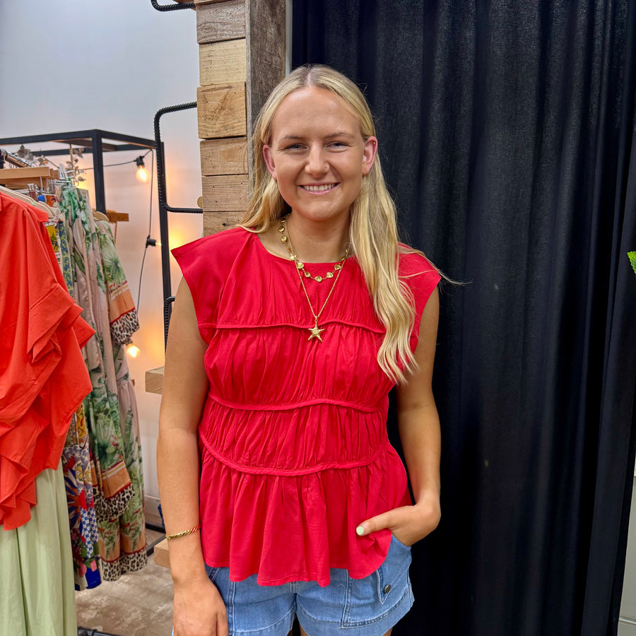 Pia Top - Red