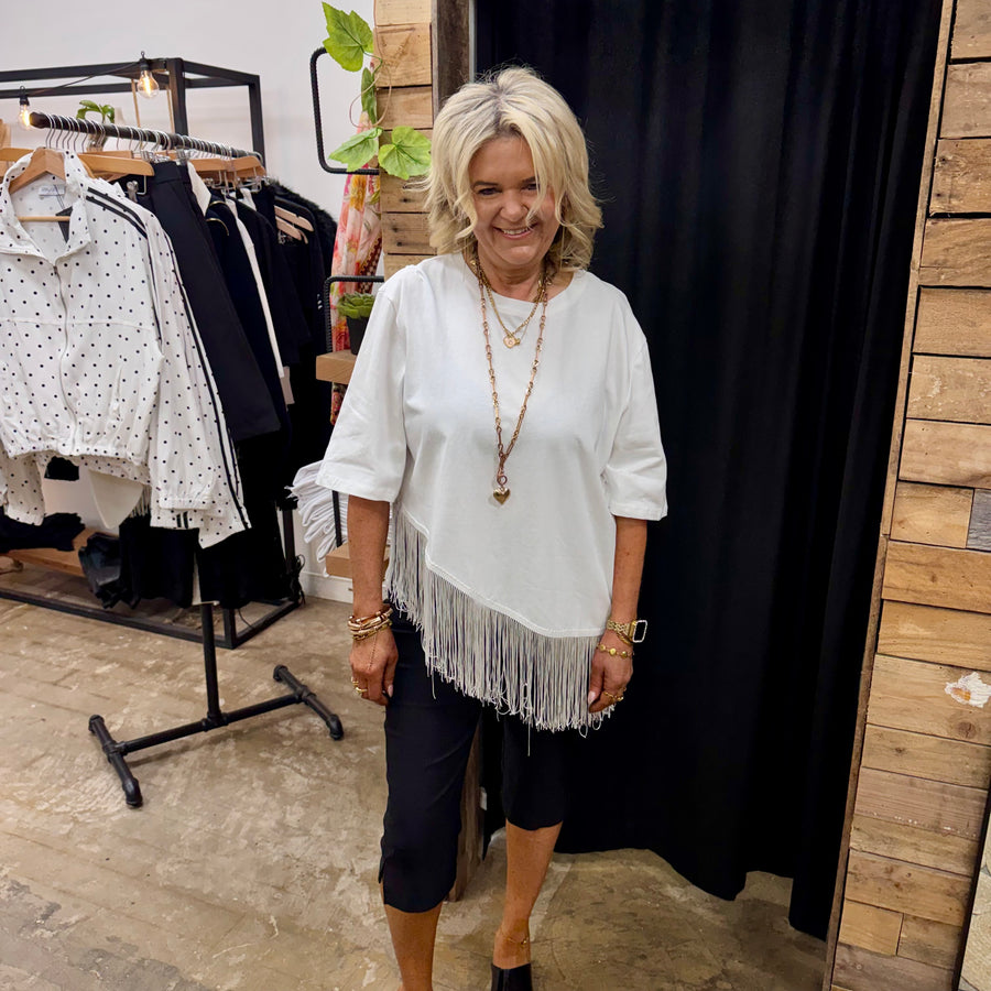 Fringe Tee - White