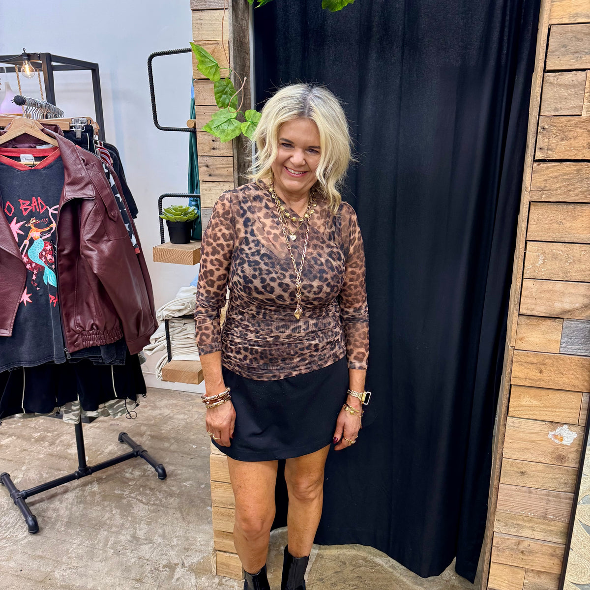 Alexia Leopard Top