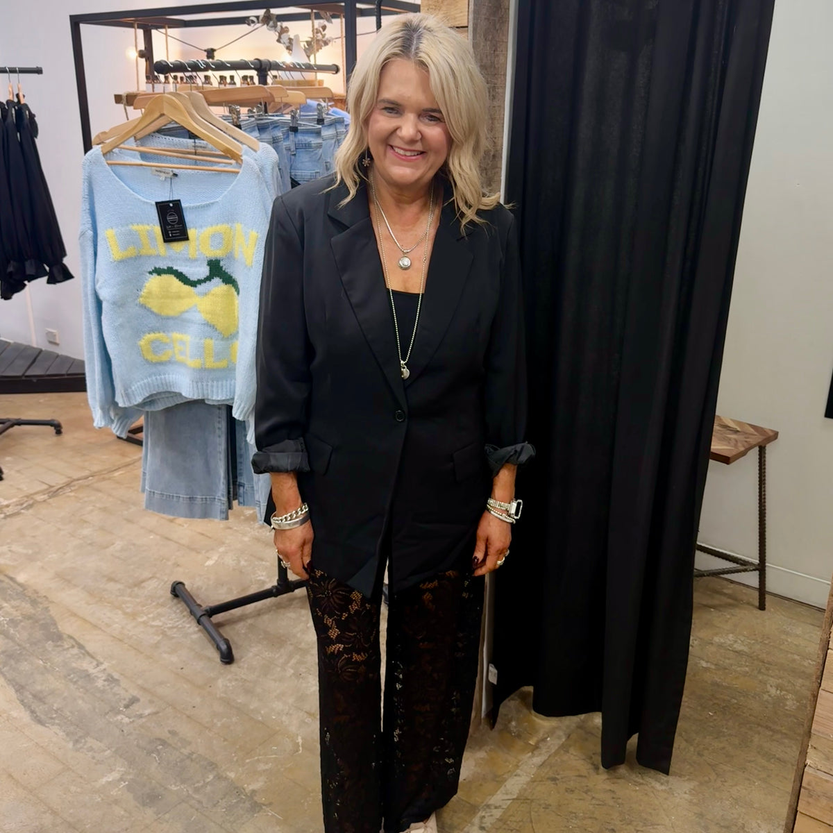 Holden Blazer & Lace Pants Set