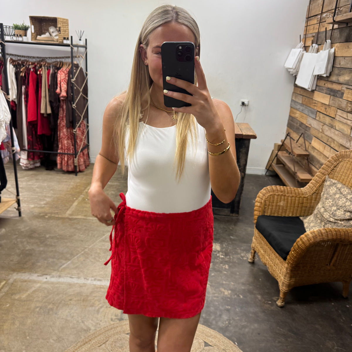 By Frankie Towel Wrap Skirt - Raspberry