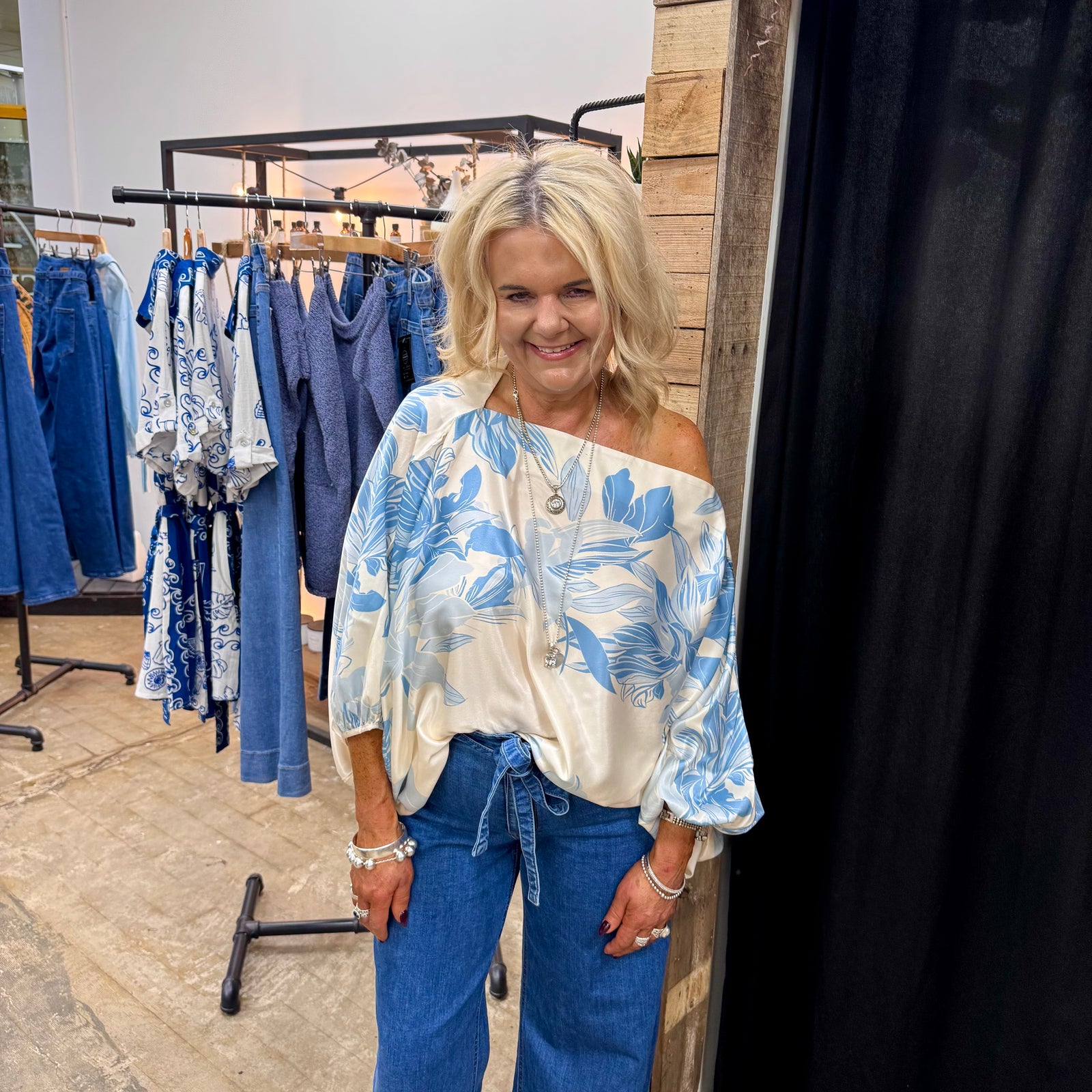 Brielle Blouse - Sky