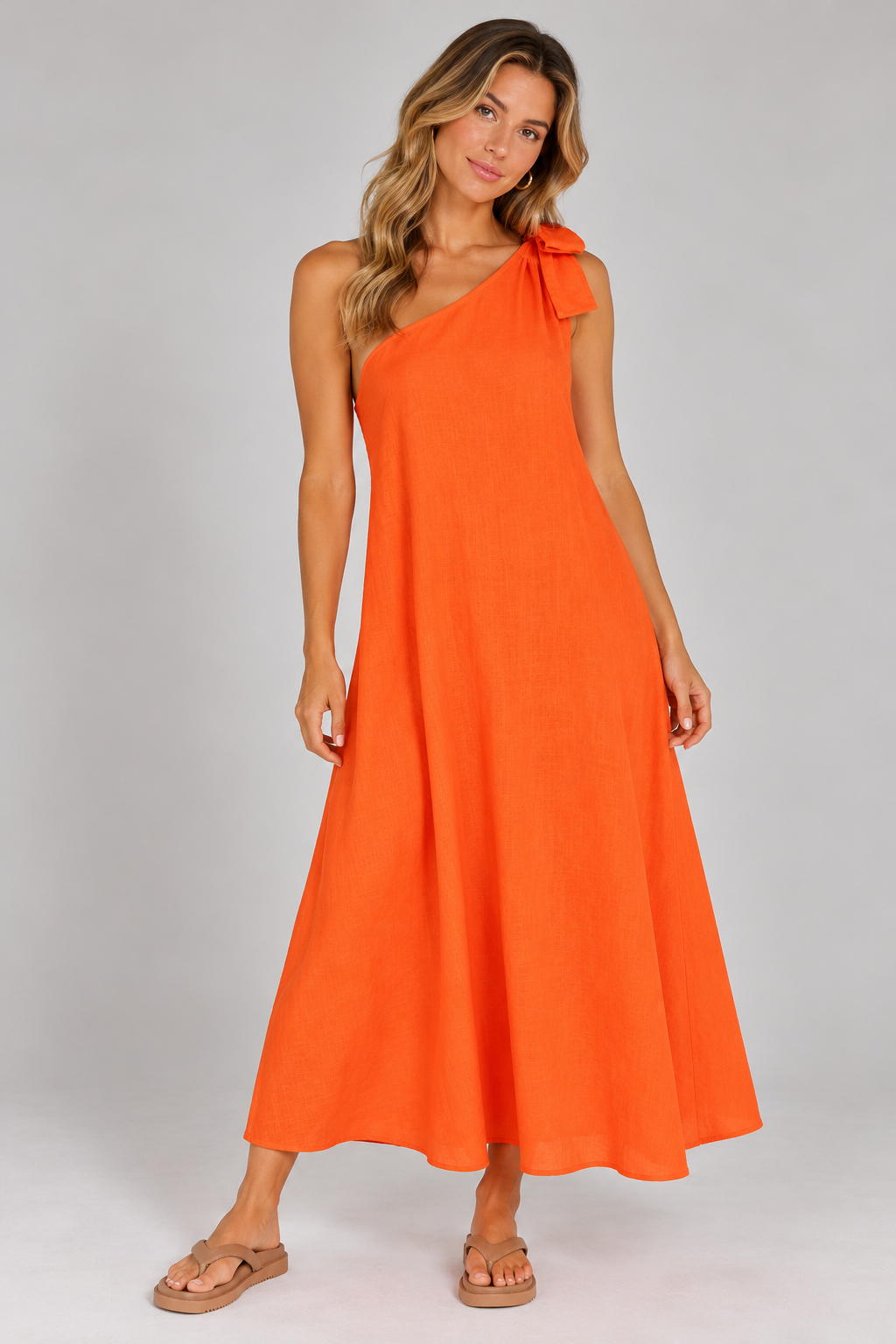 Camilla One Shoulder Maxi - Citrus