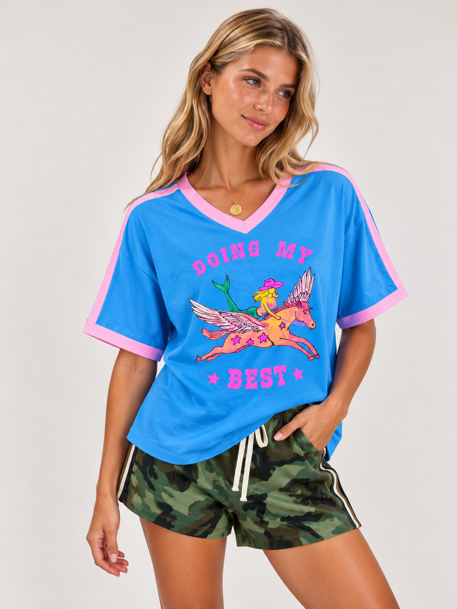 By Frankie Doing My Best Tee - Blue